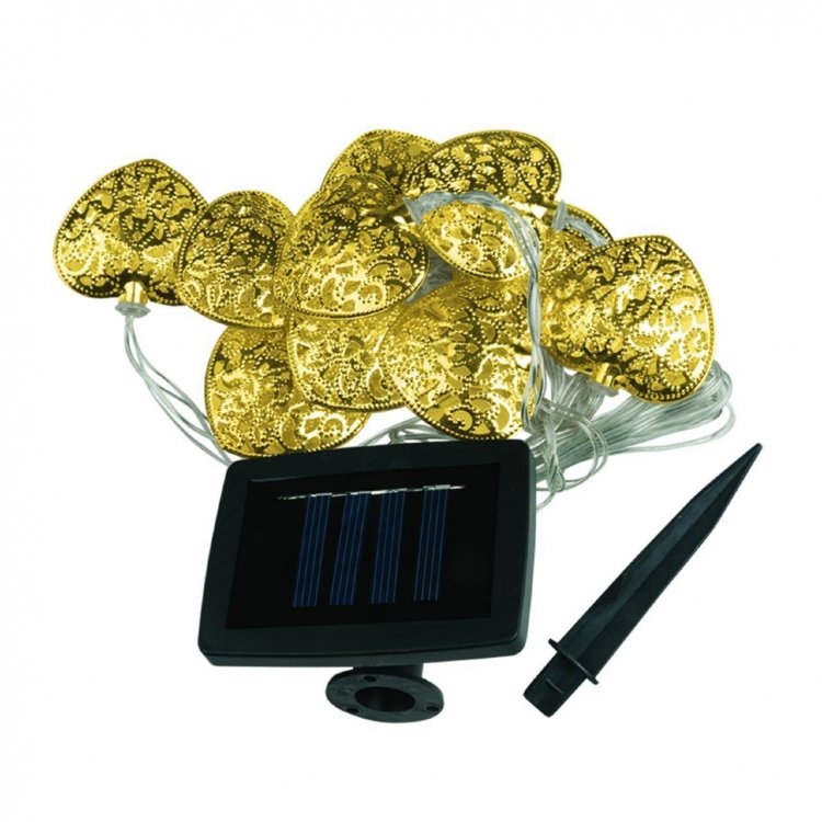 Гирлянда на солнечных батареях 240см белая (08971) Uniel Special USL-S-124/MT2400 Hearts
